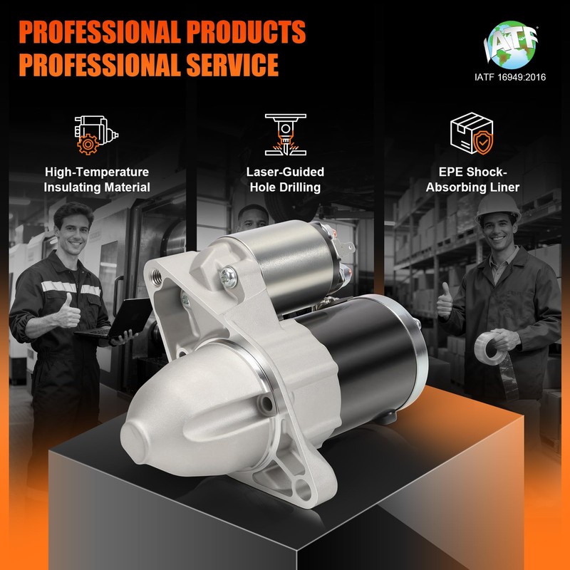 GRACEGALAXY 19254N Starter Motor for 2013-2016 Dart 2.4L/2.0L,1.4kW 10-Teeth Starter