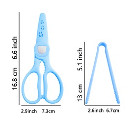 OIIJIOK Ceramic Scissors for Baby Food Set,Baby Food Scissors with Tongs,Portable Toddler Shears with Protective Blade Cover and Travel Case,Ideal for Noodles, Meat, Chicken, Veggies and Fruits