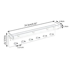 YUEHUA Magnetic Key Holder with Shelf, Decorative Key Storage, Key Hook Modern, Key Holder Wall, Home Decor for Living Room, Bedroom, Kitchen, Bathroom with 6 Hooks