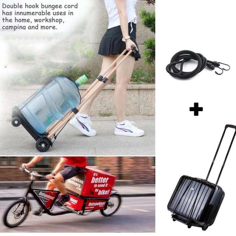 Lanlord Latex Black Heavy Duty Outdoor 40 Inch Bungee Cords