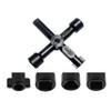 Simply Products 4 Way Utility Key Multi-Functional – Metal Radiator Servicing/Draining Key Gas Meter Box Water Tap Key