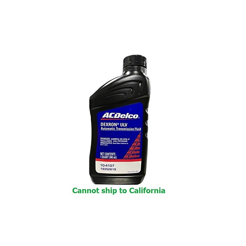 ACDelco 104107 Dexron-ULV Automatic Transmission Fluid 1 Quart (6 Pack)