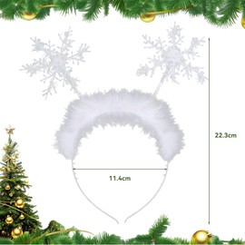 1 Pack Snowflake Headband Christmas Headbands,Christmas Fancy Dress Accessory for Xmas Holiday,christmas Dress Up Accessories for Women Girls