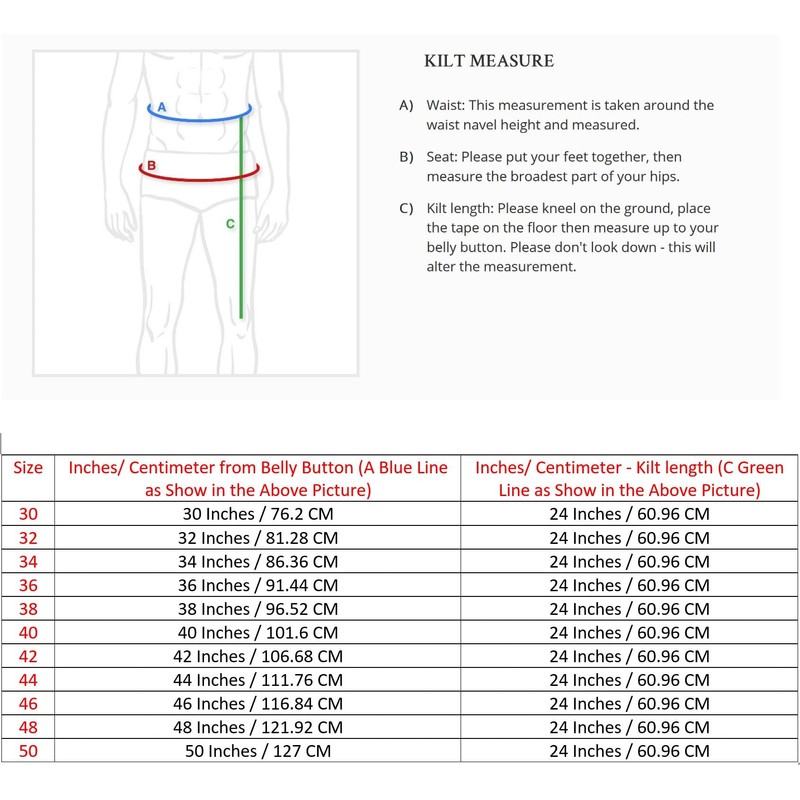 Hybird Utility Kilts with Leather Strap for Men (DE/NL/SE/PL, Numeric,