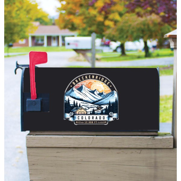 Breckenridge Colorado Design C Souvenir Magnetic Mailbox Cover