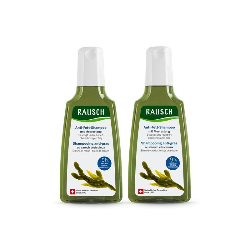 Rausch Seaweed Degreasing Shampoo for Oily Scalp 200ml 2 Bottles