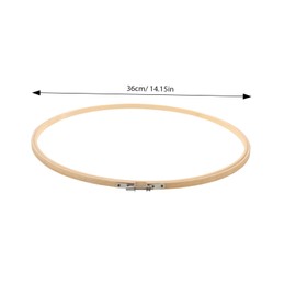 NUOBESTY Large Embroidery Hoop 36cm Bamboo DIY Embroidery Circle Frame Craft for Cross Stitch