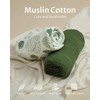 Muslin Changing Pad Cover and Crib Sheets (Monstera Leaves&Dark Green)