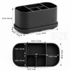 Luxspire Toothbrush Holders for Bathrooms, Silicone, 5 Slots, Black