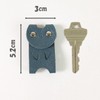 KUROKAWA Mini Key Cover, Cat Protection, Genuine Leather, Ring Included,