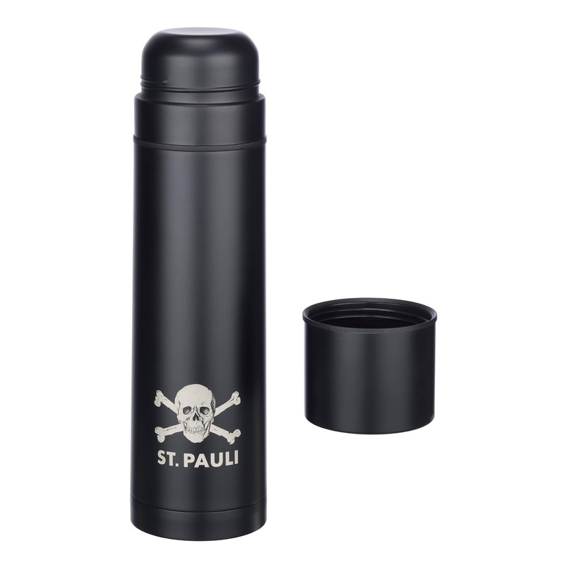 FC St. Pauli - Skull Thermos Flask with 2 Cups