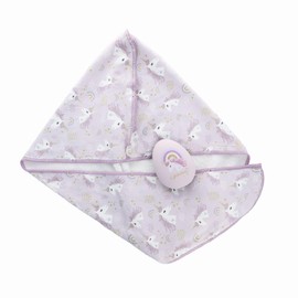 PARSA Beauty Unicorn Kids Set, Action Set, 2 Pieces, Unicorn Hair Care Set for Children, Includes Detangling Brush with Flexible Bristles & Soft Hair Turban, Gentle Drying & Painless Combing