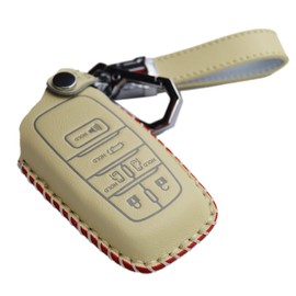 Leather Key Cover for Toyota Sienna 6 Buttons Key fob Remote 2021 2022 2023 2024 2025
