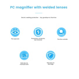 Jetcloud Welding Magnifying Lens, Eye-Protecting Welding Helmet Accessories 1.0 1.5 2.0 3.0 Diopter Welding Goggle Magnifier Lens for Welding Soldering Plasma Cutting(3.0)