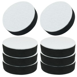 LifCratms 8 Pcs Round Furniture Bed Risers, Self-Adhesive Sofa Tables Risers Adds 1/2" Height with Felt Pad (Black, 2.56" Width)