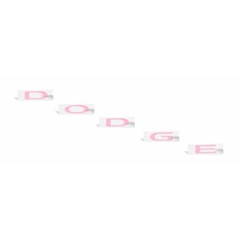 Rear Dodge Emblem Overlay Decal - Fits 2015-2023 Challenger - (Color: Pink)