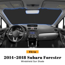 PeakPurit Car Windshield Sun Shade for Subaru 2014-2018 Forester Accessories (OEM Design) Reflective Foldable Heat Insulation Sunshade for Ultimate Protection