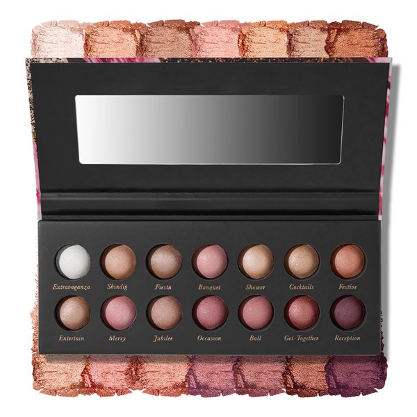 LAURA GELLER NEW YORK The Delectables Pink Prosecco Baked Eyeshadow Palette | 14 Pigmented Eyeshadows Blendable