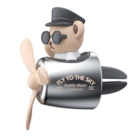 Car Air Freshener Cute Bear Car Diffuser with Rotating Propeller Auto Air Outlet Vent Fresheners Aromatherapy Ornament Car Accessories