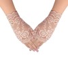 obmwang 2 Pairs Women's Lace Gloves Fingerless Floral Gloves for