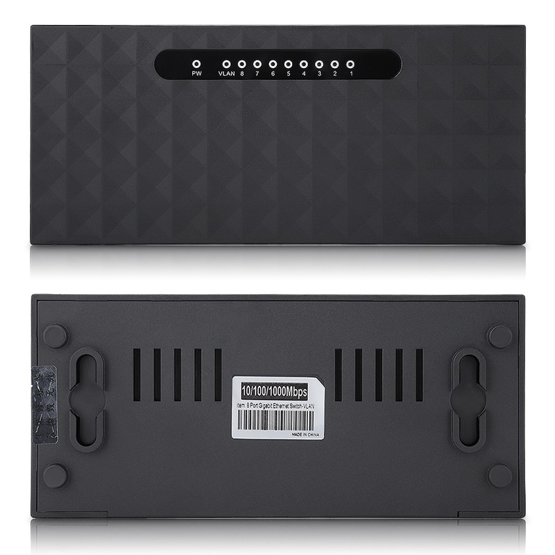 8 Ports 10/100/1000Mbps Gigabit Ethernet Switches RJ45 Smart Network Switch