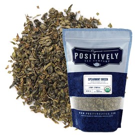 Organic Positively Tea Company, Spearmint, Green Tea, Loose Leaf, 16 Ounce