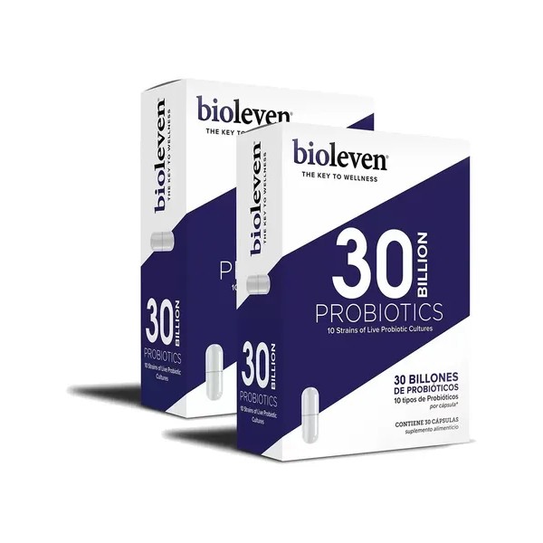 Bioleven Probióticos 60 Capsulas 30 Billones De Probioticos Sabor Sin