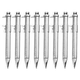 Angoily 8pcs Caliper Ballpoint Pen Fine Point Black Pens Draw Pen Caliper Supplies Stationery Office Supply Caliper Ball-point Pen Scale Ballpoint Pens Multi-use Pen Plastic Silver