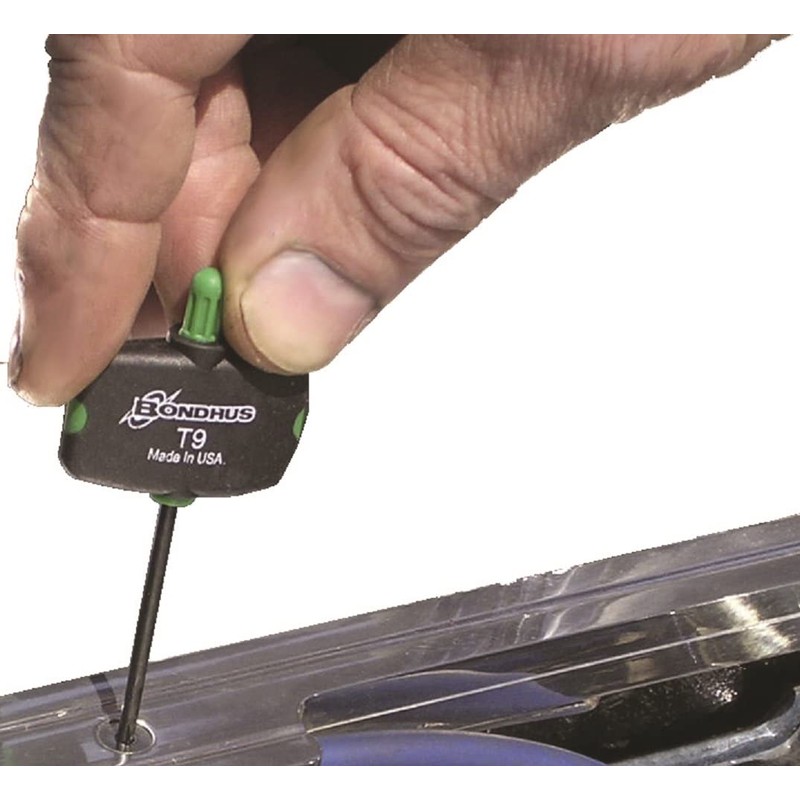 【国内正規品】BONDHUS(ボンダス) トルクス®・フラッグハンドル T10 [全長:76mm 軸長:39mm グリップ幅:34mm] 黒染め加工 TF10 No.34410