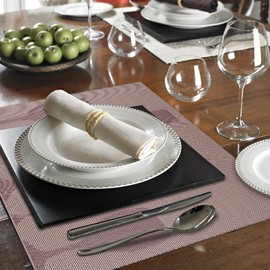 ASYOUWISH Set of 6 PVC Kitchen Table Place Mats, Non-Slip and Washable? Ecological, Ideal for the Kitchen Violet