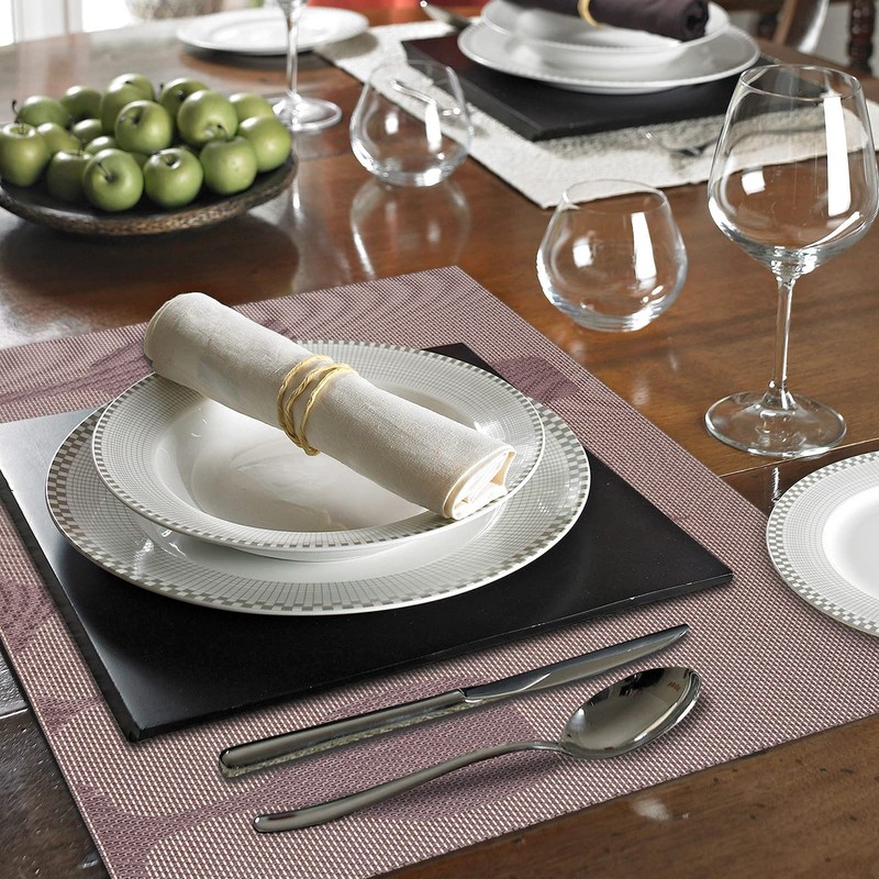 ASYOUWISH Set of 6 PVC Kitchen Table Place Mats, Non-Slip