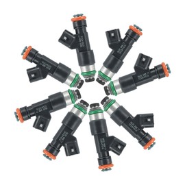 A ABSOPRO Fuel Injector Nozzle Replacement 12594512 for GMC Sierra 1500 4.3L 4.8L 5.3L 6.0L 6.2L 2007-2009 (Set of 8)