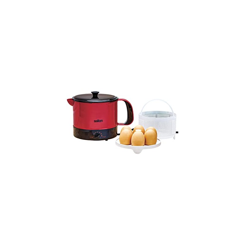 Salton MP2013 Multipot Multipurpose Cooker, 1.25L, Red