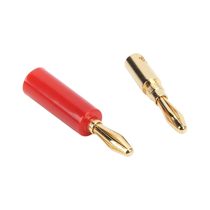 10PCS Banana Plugs 4mm Audio Jack Connector Solderless Six Blade