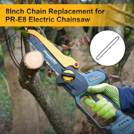 4 Packs 8Inch Mini Chainsaw Cordless Chain Replacement, 1/4" LP Pitch .043" Gauge 45 Drive Links Low-Kickback fits Prunarbo PR-E8 Electric Hand Saw for Wood Cutting Tree Trimming Gardening Tool