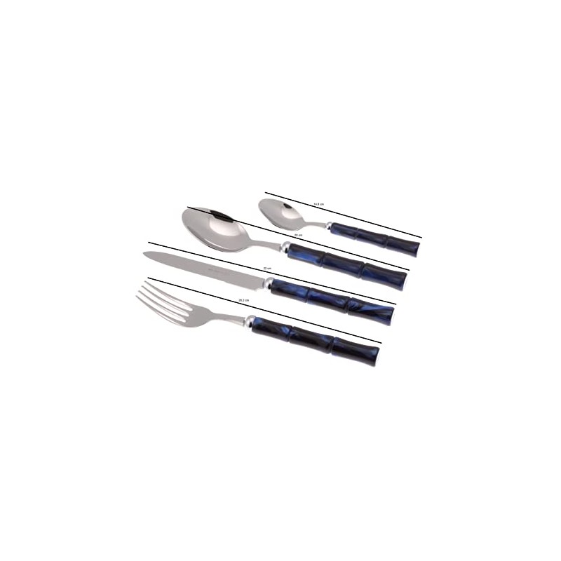 Rivadossi Bamboo Blue - Table Top, Set of 4, 100%