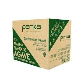 Penka biodegrable Agave 250 Straws (Black, 7.75” x 0.24”)