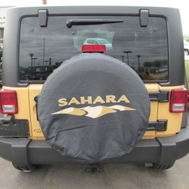 Genuine Jeep Accessories 82212321 Cloth Spare Tire Cover with Sahara Logo