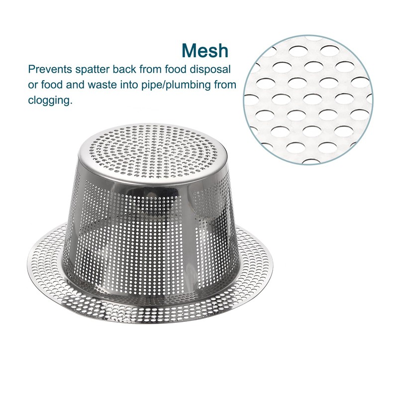 uxcell Kitchen Sink Drain, Stainless Steel Kitchen Sink Strainer with