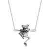 PikaLF Men's Norse Viking Frog Pendant Necklace, 17.7in Chain, Silver