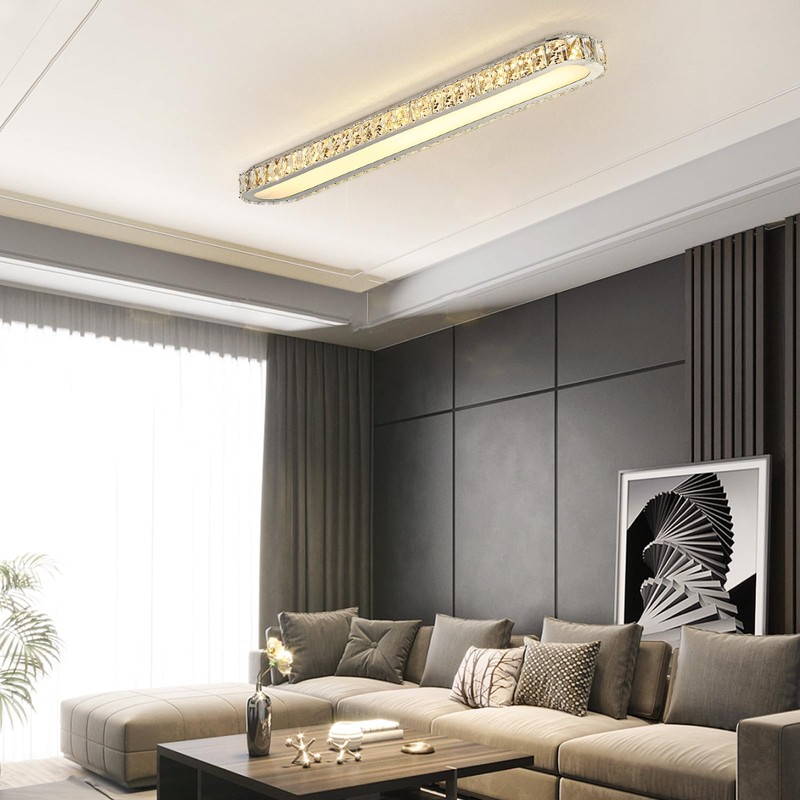 Qcyuui Dimmable LED Ceiling Light 39.4'' Kitchen Lighting Fixtures Ceiling