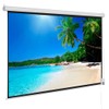 Kshioe Motorized Projector Screen with Remote Control, No Wrinkles, Without