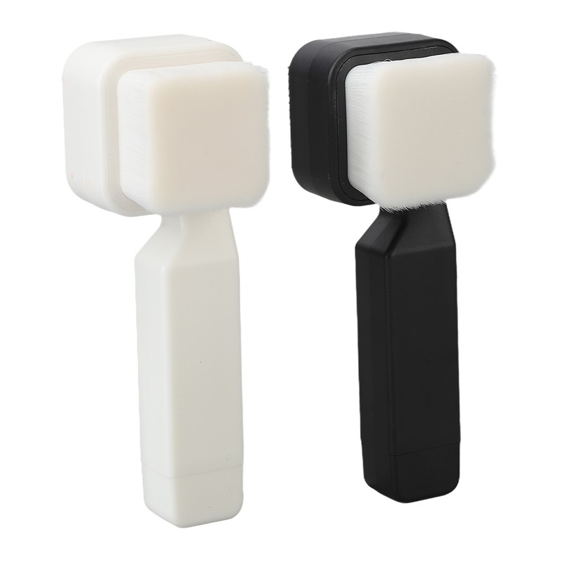 2Pcs Facial Cleansing Brush Effective Soft Black White Square Face
