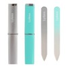 2-Pack Mini Glass Nail File with Case for Natural Nails,2mm