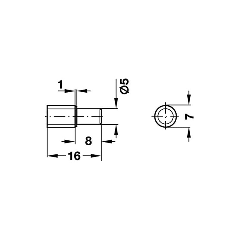 Gedotec Glass Shelf Support Strong | Drilling Diameter 5 mm