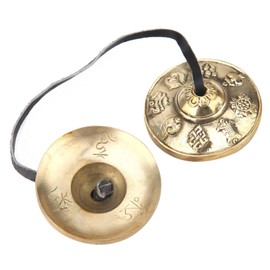 Tibetan Meditation Bell Buddhist Temple Sonor Brass Hand Carved Tibetan Meditation Bell Handmade 6.5cm
