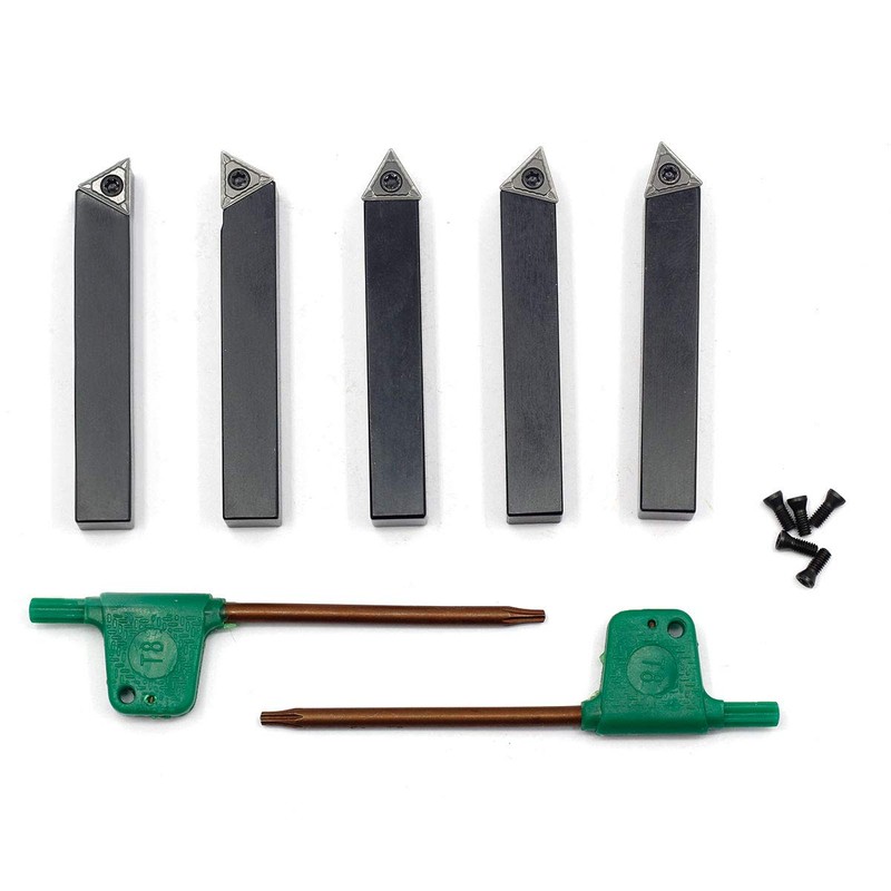 OSCARBIDE 3/8"Mini Indexable Carbide Lathe Turning Tool Holder, Metal Lathe