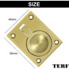 TERF® Traditional Vintage Polished Brass Flush Ring Pull Handle 50mm