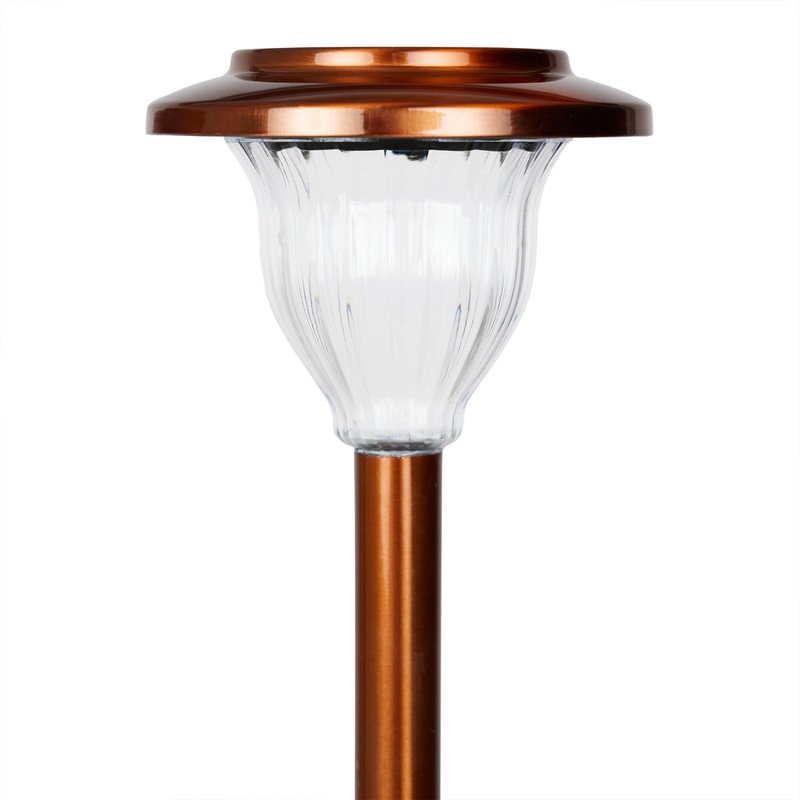 Alpine Corporation LBM174SLR-4 Solar Copper Stainless Steel Pathway LED Lights,