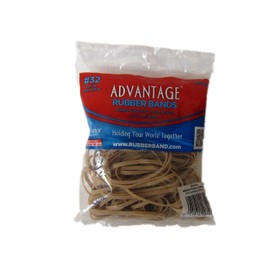 Alliance Advantage Rubber Bands, Size #32 (3" x 1/8"), 2 oz. Bag Contains Approx. 88 Bands, Natural Crepe (2632A)